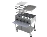 MUE Gas-Kombibräter 4-flammig