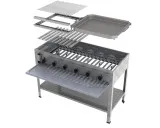 MUE Gas-Kombibräter 6-flammig