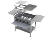 MUE Gas-Kombibräter 4-flammig