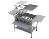 MUE Gas-Kombibräter 4-flammig