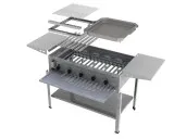 MUE Gas-Kombibräter 5-flammig