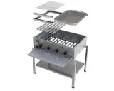 MUE Gas-Kombibräter 4-flammig