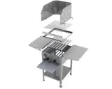 MUE Gas-Kombibräter 2-flammig