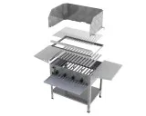 MUE Gas-Kombibräter 4-flammig