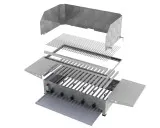 MUE Gas-Kombibräter 5-flammig