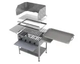 MUE Gas-Kombibräter 4-flammig