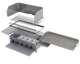 MUE Gas-Kombibräter 5-flammig