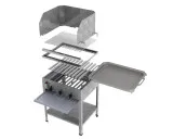 MUE Gas-Kombibräter 3-flammig