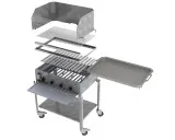 MUE Gas-Kombibräter 4-flammig