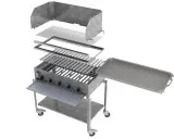 MUE Gas-Kombibräter 5-flammig