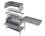 MUE Gas-Kombibräter 5-flammig