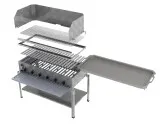 MUE Gas-Kombibräter 6-flammig